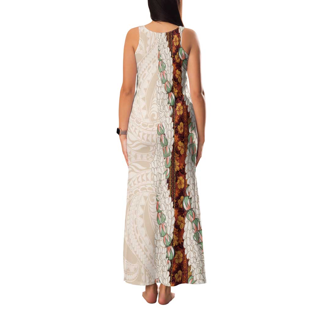 Aloha Hawaii Mikioi Lei Family Matching Tank Maxi Dress and Hawaiian Shirt Cattail Red Tropical Flower Pattern LT14 - Polynesian Pride