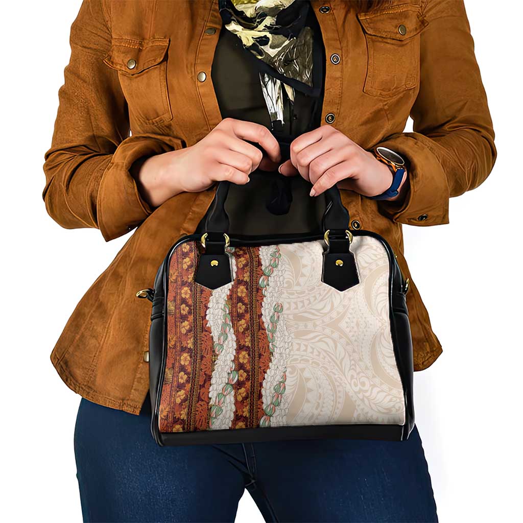 Aloha Hawaii Mikioi Lei Shoulder Handbag Cattail Red Tropical Flower Pattern - Polynesian Pride