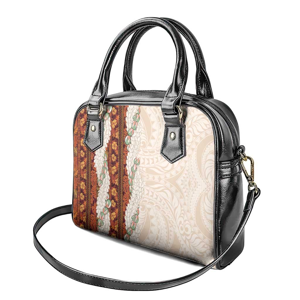 Aloha Hawaii Mikioi Lei Shoulder Handbag Cattail Red Tropical Flower Pattern - Polynesian Pride