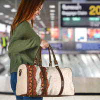 Aloha Hawaii Mikioi Lei Travel Bag Cattail Red Tropical Flower Pattern - Polynesian Pride