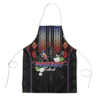 Mabuhay Philippines Festival Apron Filipino Map Sampaguita Igorot Pattern LT14 Black - Polynesian Pride