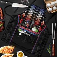 Mabuhay Philippines Festival Apron Filipino Map Sampaguita Igorot Pattern LT14 Black - Polynesian Pride