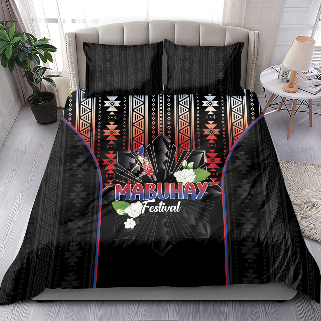 Mabuhay Philippines Festival Bedding Set Filipino Map Sampaguita Igorot Pattern LT14 - Polynesian Pride