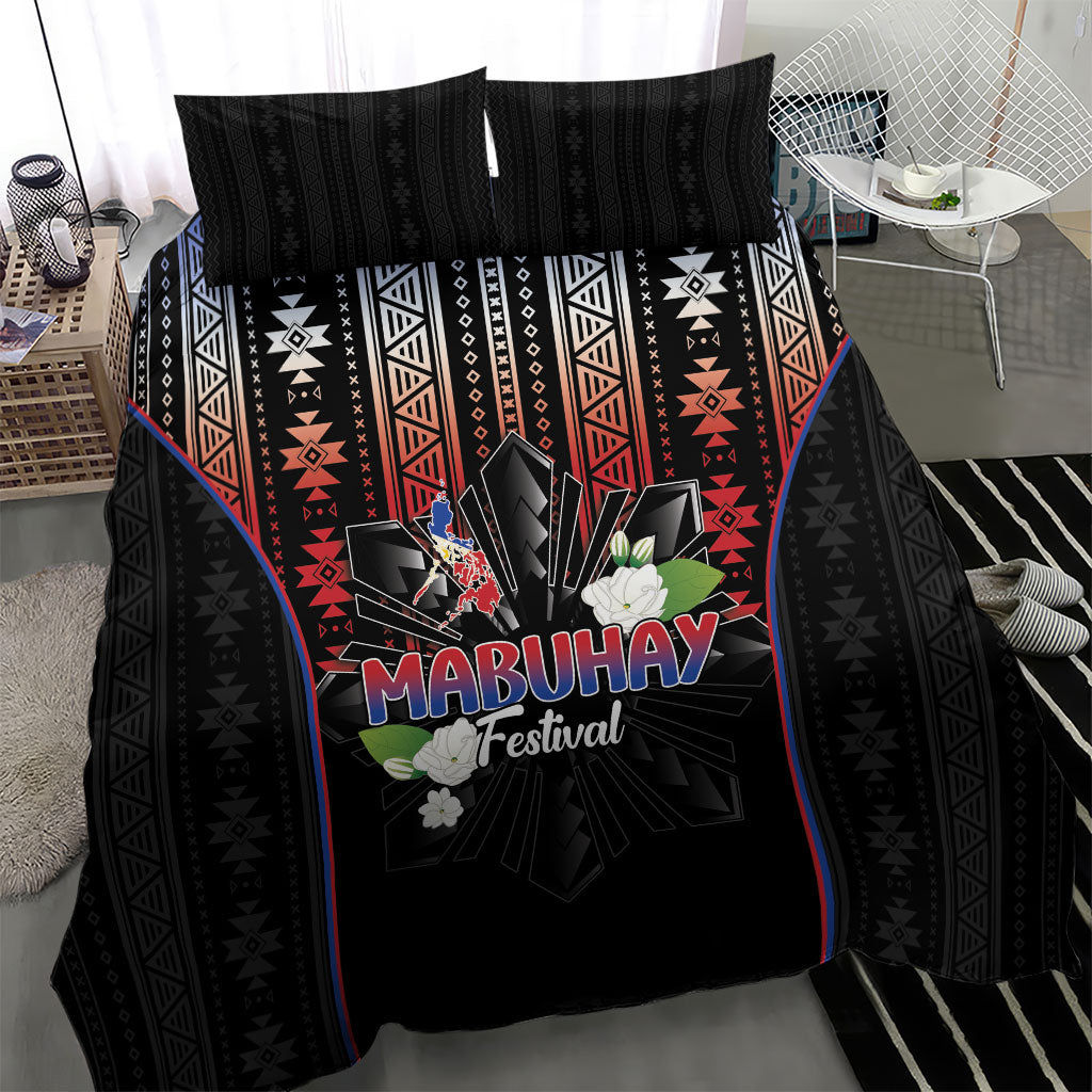 Mabuhay Philippines Festival Bedding Set Filipino Map Sampaguita Igorot Pattern LT14 - Polynesian Pride