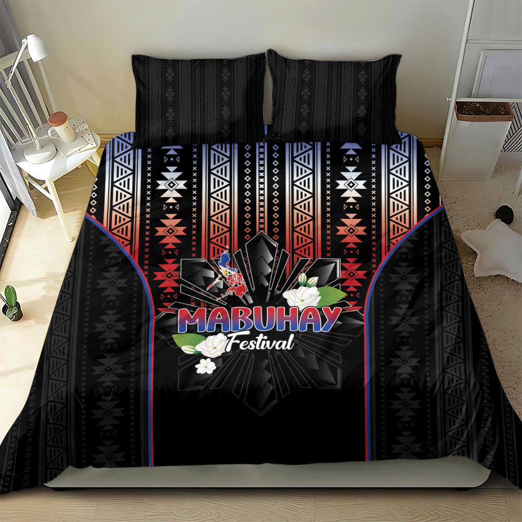 Mabuhay Philippines Festival Bedding Set Filipino Map Sampaguita Igorot Pattern LT14 - Polynesian Pride