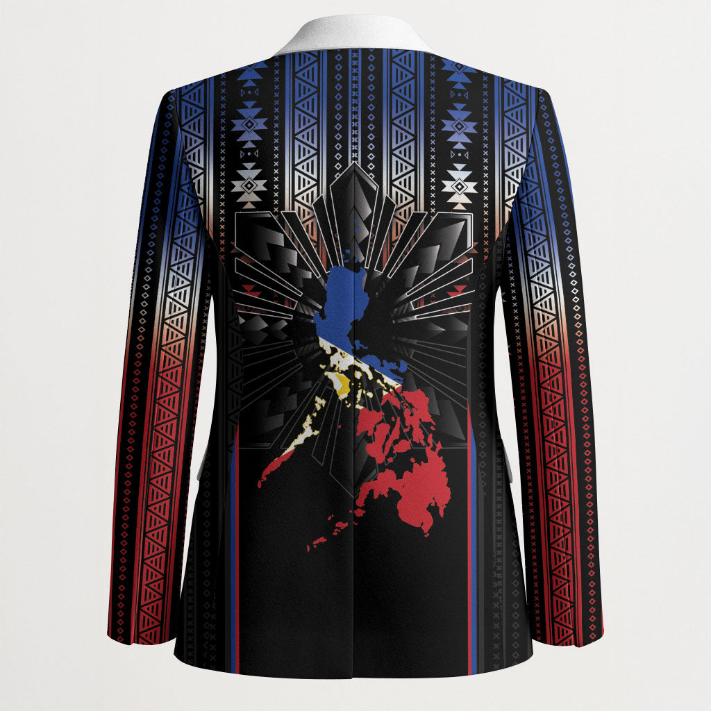 Mabuhay Philippines Festival Blazer Filipino Map Sampaguita Igorot Pattern LT14 - Polynesian Pride