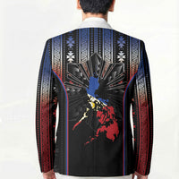 Mabuhay Philippines Festival Blazer Filipino Map Sampaguita Igorot Pattern LT14 - Polynesian Pride