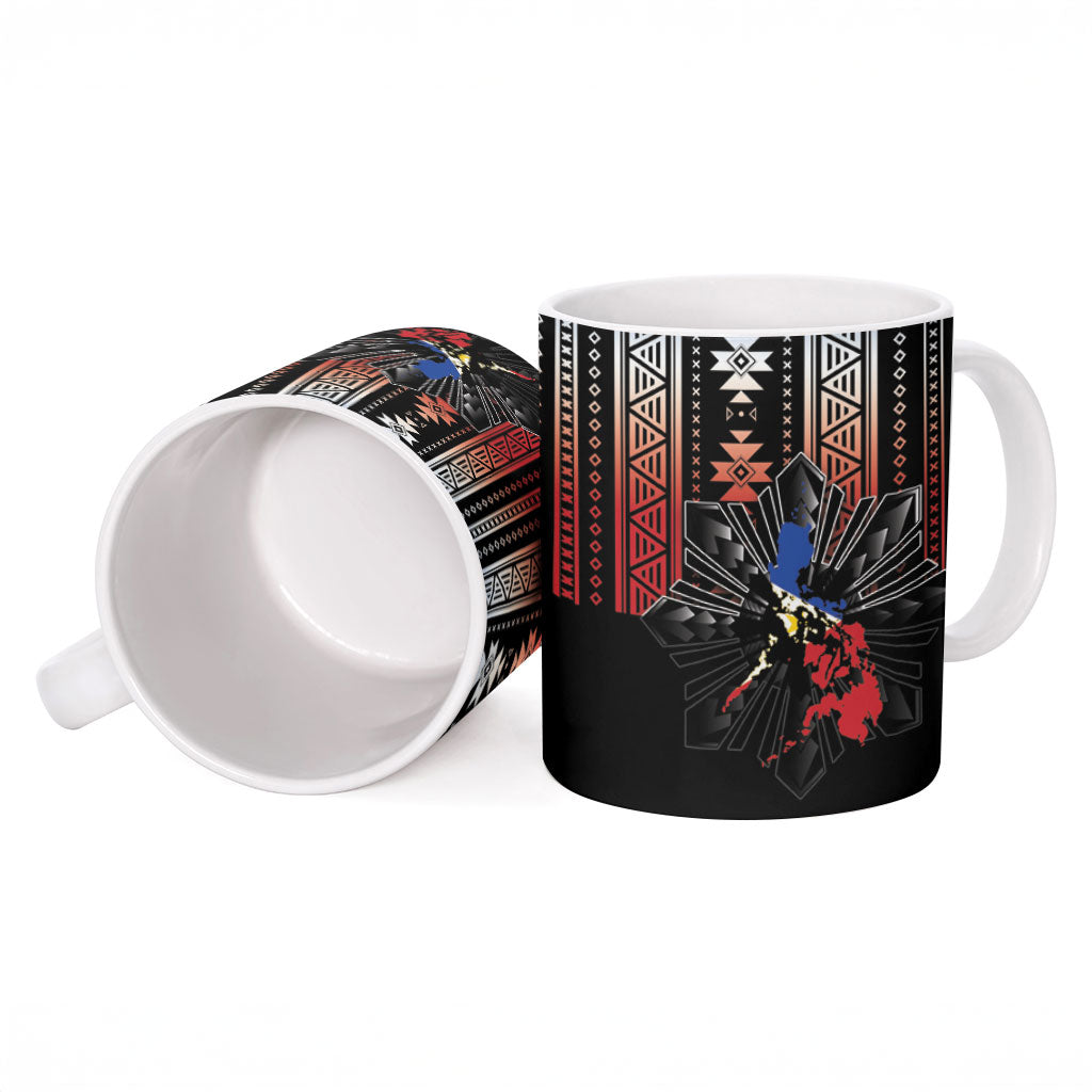 Mabuhay Philippines Festival Ceramic Mug Filipino Map Sampaguita Igorot Pattern LT14 - Polynesian Pride
