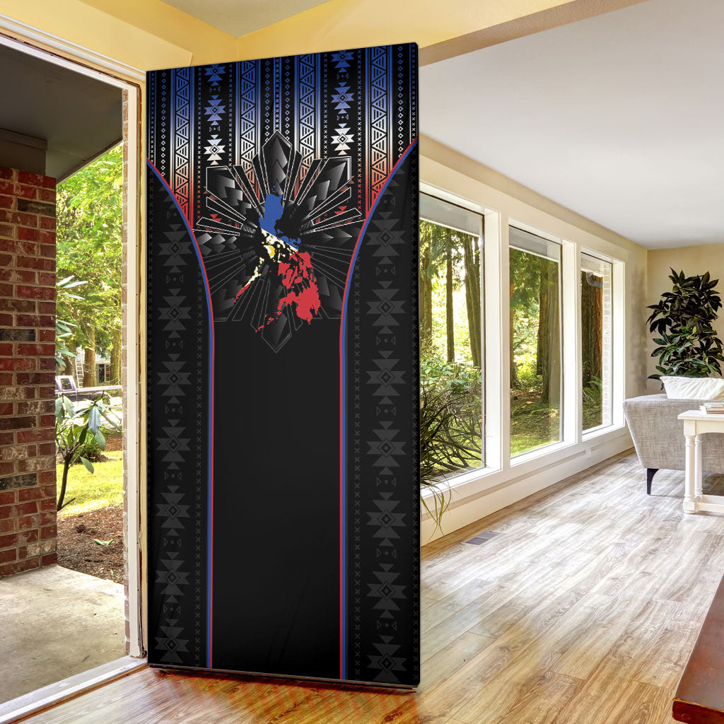 Mabuhay Philippines Festival Door Cover Filipino Map Sampaguita Igorot Pattern LT14 - Polynesian Pride
