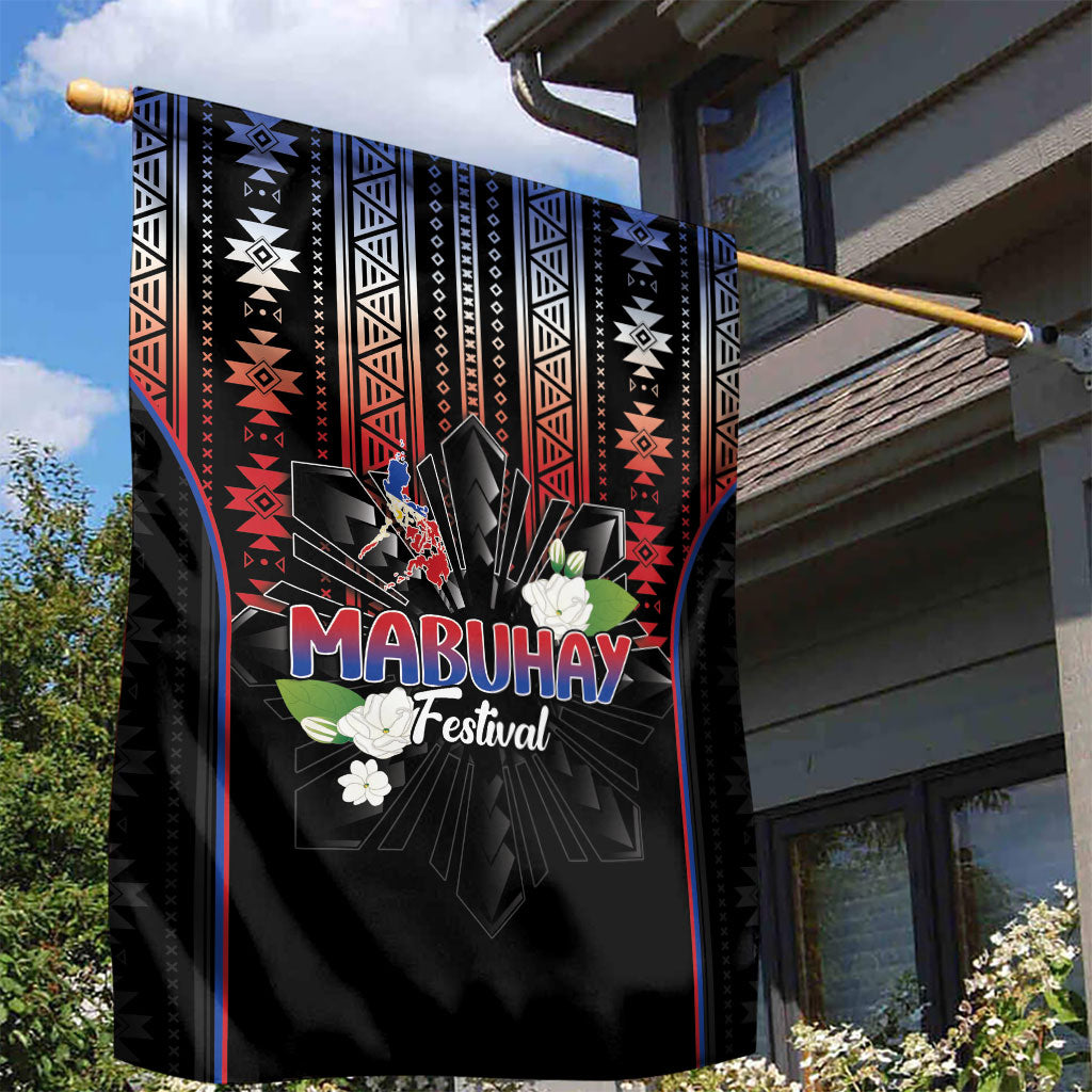 Mabuhay Philippines Festival Garden Flag Filipino Map Sampaguita Igorot Pattern LT14 - Polynesian Pride