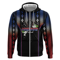 Mabuhay Philippines Festival Hoodie Filipino Map Sampaguita Igorot Pattern LT14 Zip Hoodie Black - Polynesian Pride