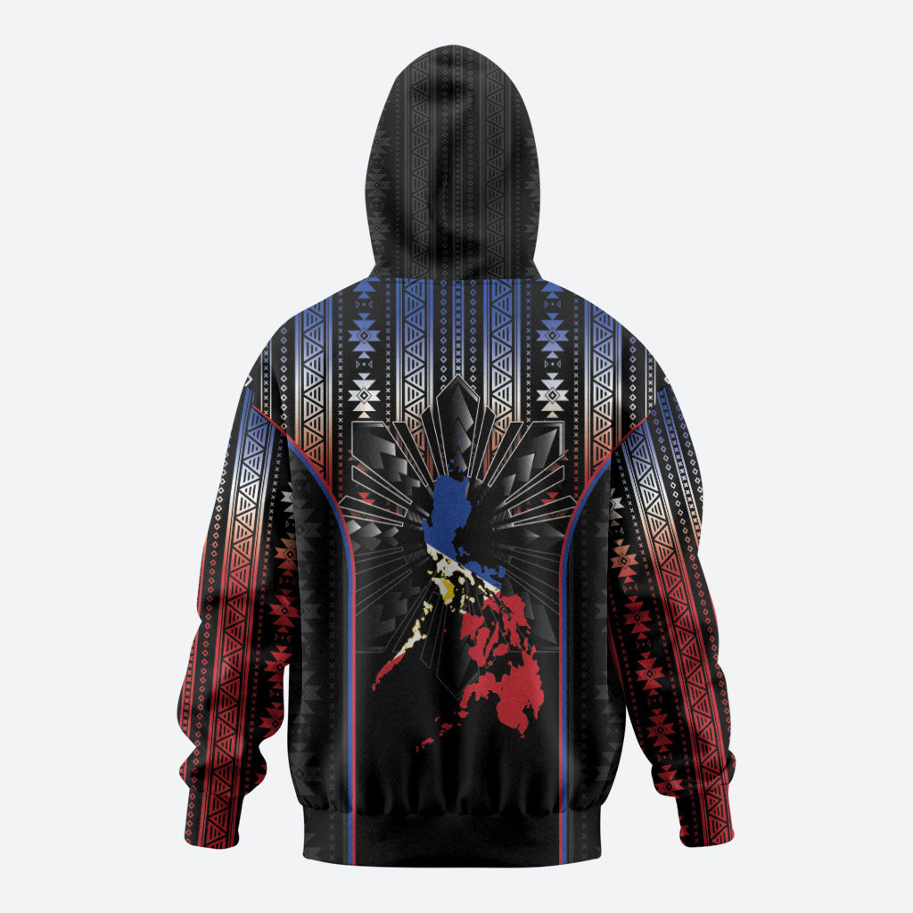 Mabuhay Philippines Festival Hoodie Filipino Map Sampaguita Igorot Pattern LT14 - Polynesian Pride