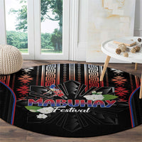 Mabuhay Philippines Festival Round Carpet Filipino Map Sampaguita Igorot Pattern LT14 - Polynesian Pride