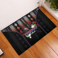 Mabuhay Philippines Festival Rubber Doormat Filipino Map Sampaguita Igorot Pattern LT14 - Polynesian Pride