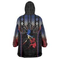 Mabuhay Philippines Festival Wearable Blanket Hoodie Filipino Map Sampaguita Igorot Pattern LT14 - Polynesian Pride