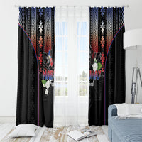 Mabuhay Philippines Festival Window Curtain Filipino Map Sampaguita Igorot Pattern LT14 - Polynesian Pride