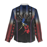 Mabuhay Philippines Festival Women Casual Shirt Filipino Map Sampaguita Igorot Pattern LT14 - Polynesian Pride