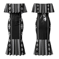 Mabuhay Philippines Festival Couples Matching Mermaid Dress and Hawaiian Shirt Filipino Map Black White Igorot Pattern LT14 - Polynesian Pride