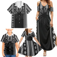 Mabuhay Philippines Festival Family Matching Summer Maxi Dress and Hawaiian Shirt Filipino Map Black White Igorot Pattern LT14 - Polynesian Pride