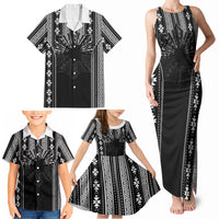 Mabuhay Philippines Festival Family Matching Tank Maxi Dress and Hawaiian Shirt Filipino Map Black White Igorot Pattern LT14 - Polynesian Pride