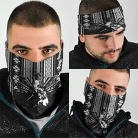 Mabuhay Philippines Festival Neck Gaiter Filipino Map Black White Igorot Pattern LT14 - Polynesian Pride