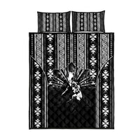 Mabuhay Philippines Festival Quilt Bed Set Filipino Map Black White Igorot Pattern LT14 - Polynesian Pride