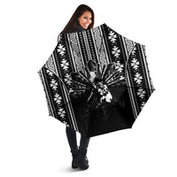 Mabuhay Philippines Festival Umbrella Filipino Map Black White Igorot Pattern LT14 - Polynesian Pride