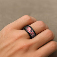 New Zealand Maori Maui Koru Kowhaiwhai Motif Spinner Ring - Polynesian Pride