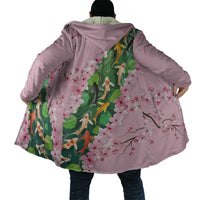 Koi Fish Sakura Japan Cloak Eternal Flow Cherry Blossom Seigaiha Pattern