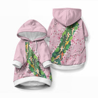 Koi Fish Sakura Japan Pet Hoodie Eternal Flow Cherry Blossom Seigaiha Pattern