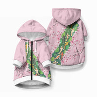 Koi Fish Sakura Japan Pet Hoodie Eternal Flow Cherry Blossom Seigaiha Pattern