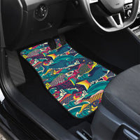 Japan Koinobori Car Mats Japanese Koi Flag Waves Pattern