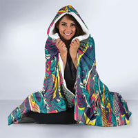 Japan Koinobori Hooded Blanket Japanese Koi Flag Waves Pattern