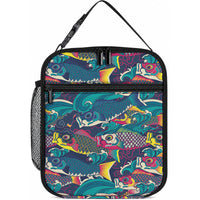 Japan Koinobori Lunch Bag Japanese Koi Flag Waves Pattern