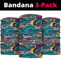 Japan Koinobori Neck Gaiter Japanese Koi Flag Waves Pattern