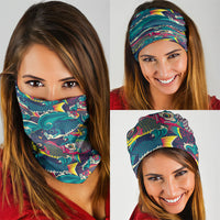 Japan Koinobori Neck Gaiter Japanese Koi Flag Waves Pattern