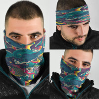 Japan Koinobori Neck Gaiter Japanese Koi Flag Waves Pattern