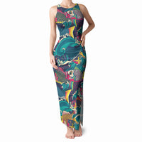 Japan Koinobori Tank Maxi Dress Japanese Koi Flag Waves Pattern