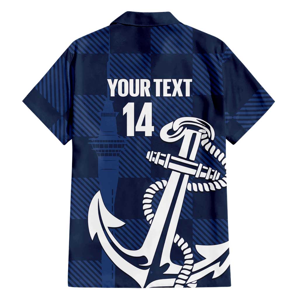 New Zealand Auckland Football Custom Hawaiian Shirt Navy Blue City Anchor Sky Tower Symbol LT14 - Polynesian Pride