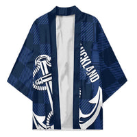 New Zealand Auckland Football Custom Kimono Navy Blue City Anchor Sky Tower Symbol LT14 Unisex Navy Blue - Polynesian Pride