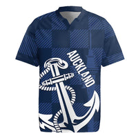 New Zealand Auckland Football Custom Rugby Jersey Navy Blue City Anchor Sky Tower Symbol LT14 Navy Blue - Polynesian Pride