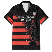 Custom New Caledonia Football Family Matching Off The Shoulder Long Sleeve Dress and Hawaiian Shirt Allez Les Cagous Polynesian Pattern LT14 Dad's Shirt - Short Sleeve Black - Polynesian Pride