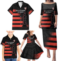 Custom New Caledonia Football Family Matching Puletasi and Hawaiian Shirt Allez Les Cagous Polynesian Pattern LT14 - Polynesian Pride
