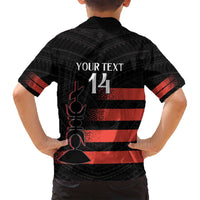 Custom New Caledonia Football Family Matching Tank Maxi Dress and Hawaiian Shirt Allez Les Cagous Polynesian Pattern LT14 - Polynesian Pride