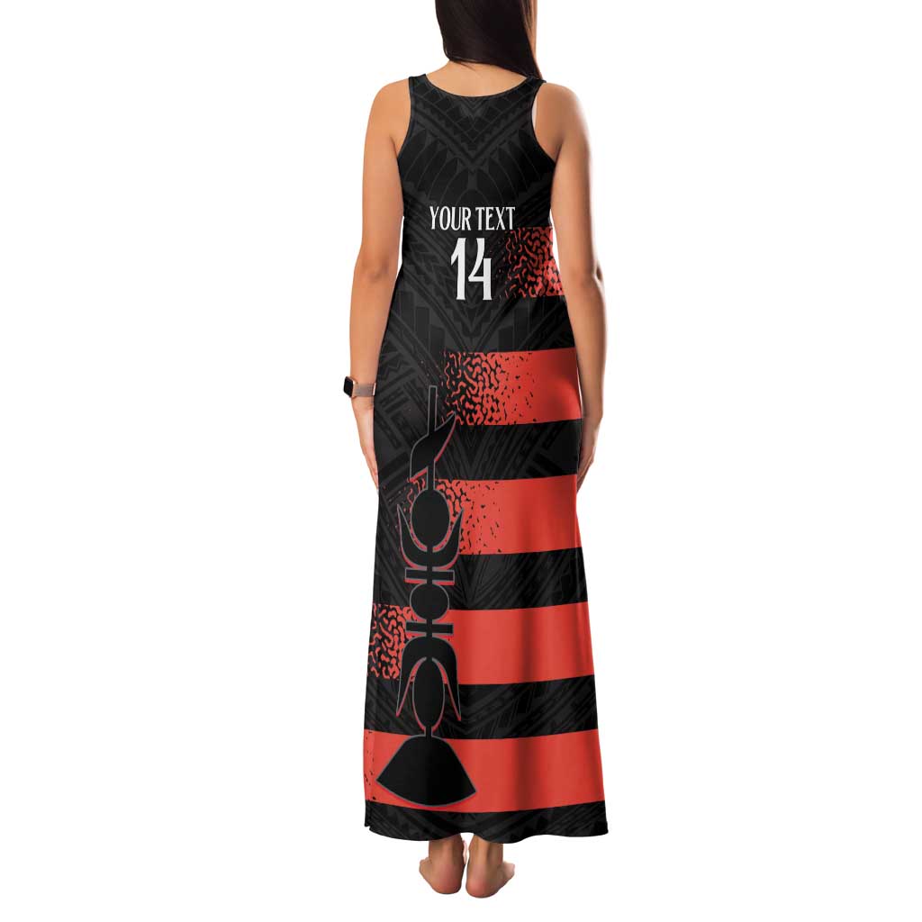 Custom New Caledonia Football Family Matching Tank Maxi Dress and Hawaiian Shirt Allez Les Cagous Polynesian Pattern LT14 - Polynesian Pride