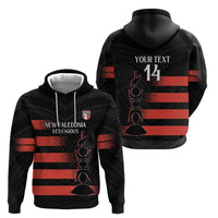 Custom New Caledonia Football Hoodie Allez Les Cagous Polynesian Pattern