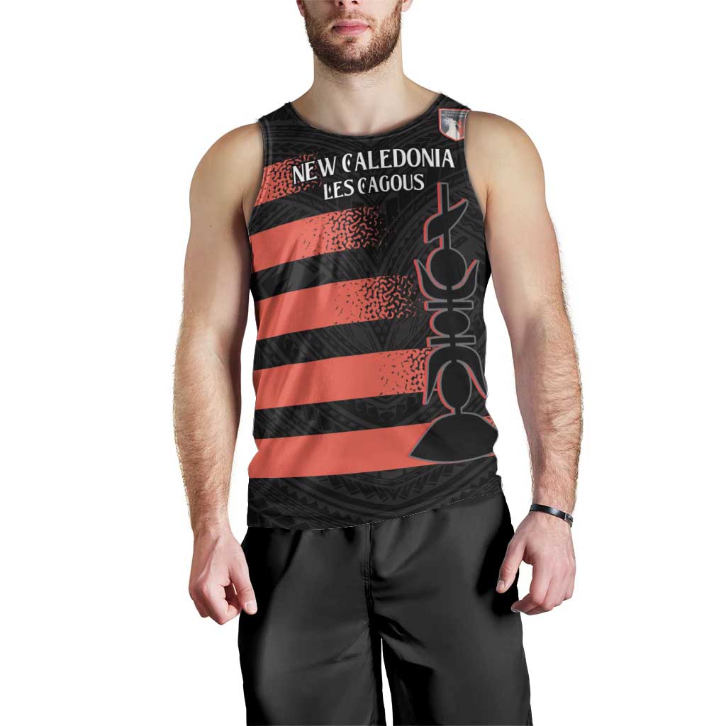Custom New Caledonia Football Men Tank Top Allez Les Cagous Polynesian Pattern