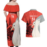 Custom Nouvelle-Caledonie Football Couples Matching Off Shoulder Maxi Dress and Hawaiian Shirt Allez Les Cagous Simple Style LT14 - Polynesian Pride