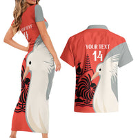 Custom Nouvelle-Caledonie Football Couples Matching Short Sleeve Bodycon Dress and Hawaiian Shirt Allez Les Cagous Simple Style LT14 - Polynesian Pride