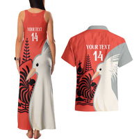 Custom Nouvelle-Caledonie Football Couples Matching Tank Maxi Dress and Hawaiian Shirt Allez Les Cagous Simple Style LT14 - Polynesian Pride